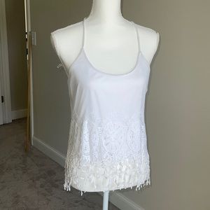 White boutique tank top